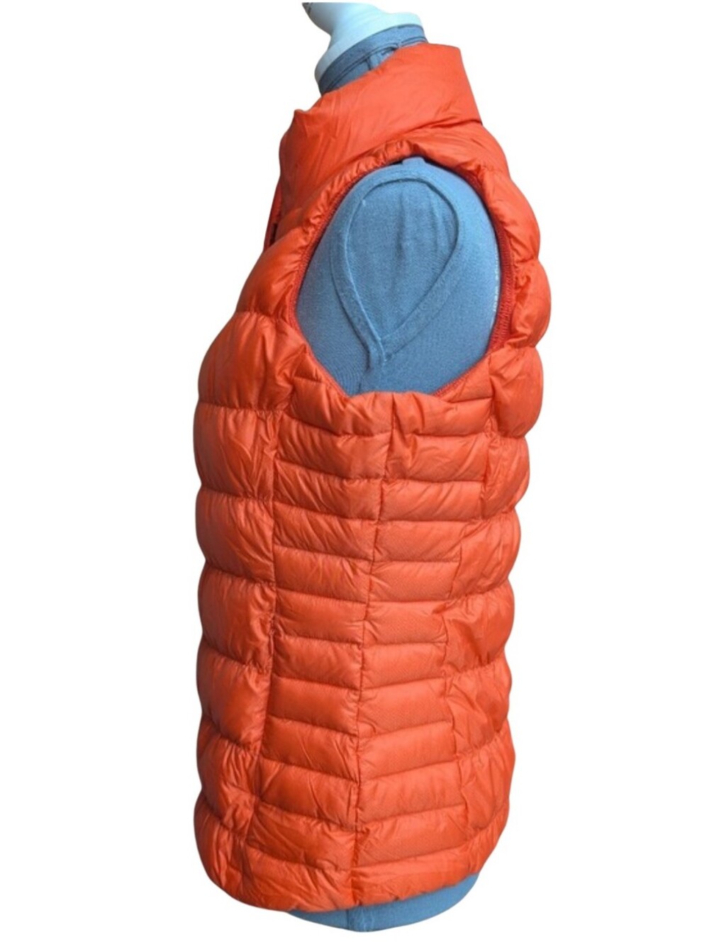 Athleta Downalicious Premium Goose Down Quilted Puffer Vest Orange Small S - Picture 6 of 9